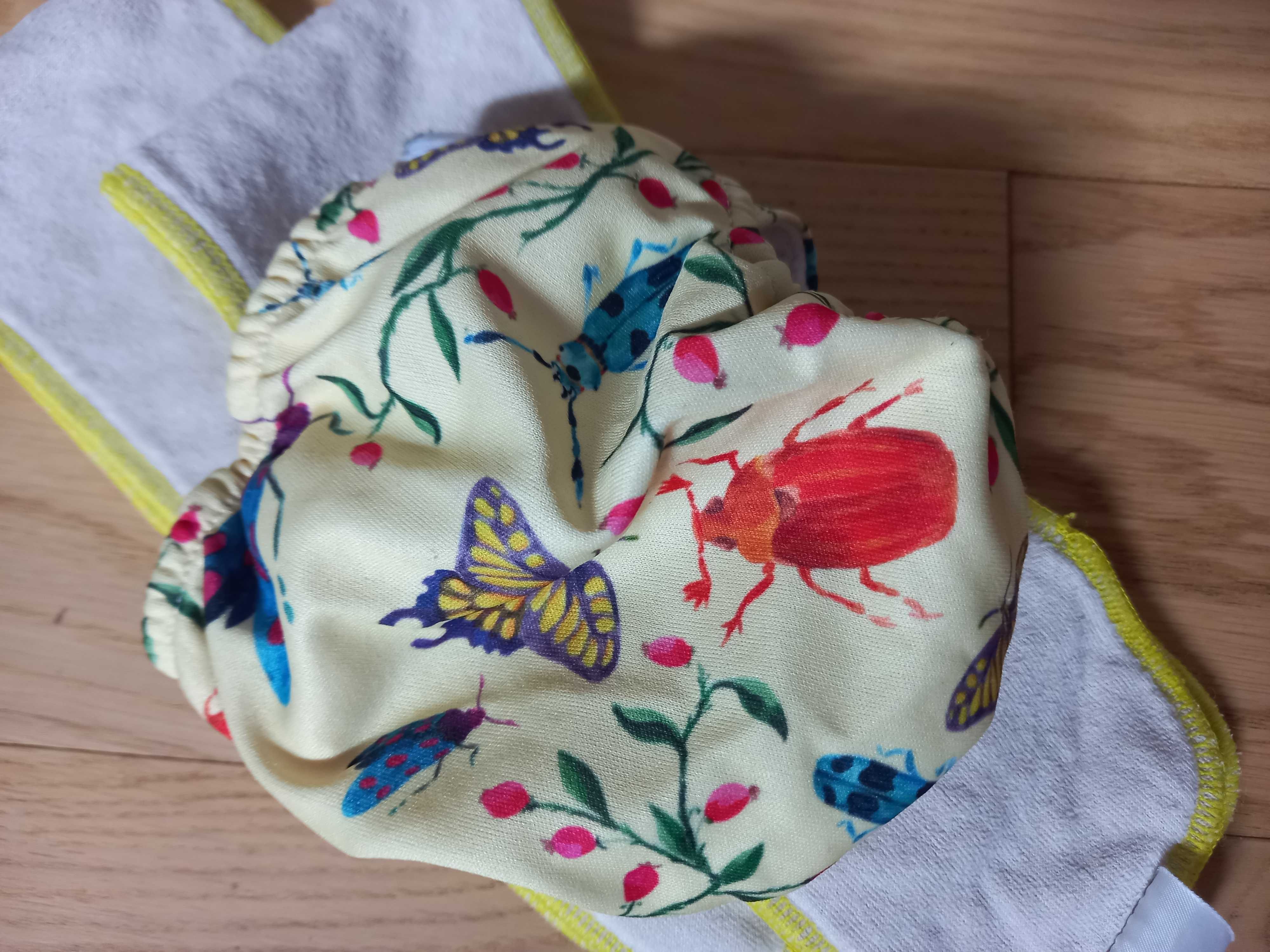 Otulacz newborn i 2 wkłady bambusowe zestaw pieluszka wielorazowa