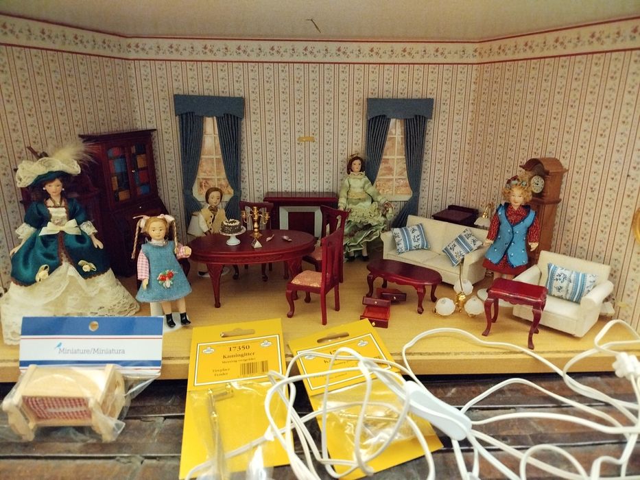 Domek dla lalek vintage, retro, lalki