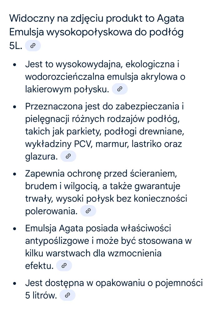 Emulsja do polerowania podłóg Agata 5 litrów