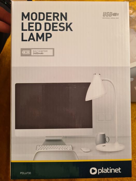Nowa lampa biurkowa Platinet  z wbudowaną baterią