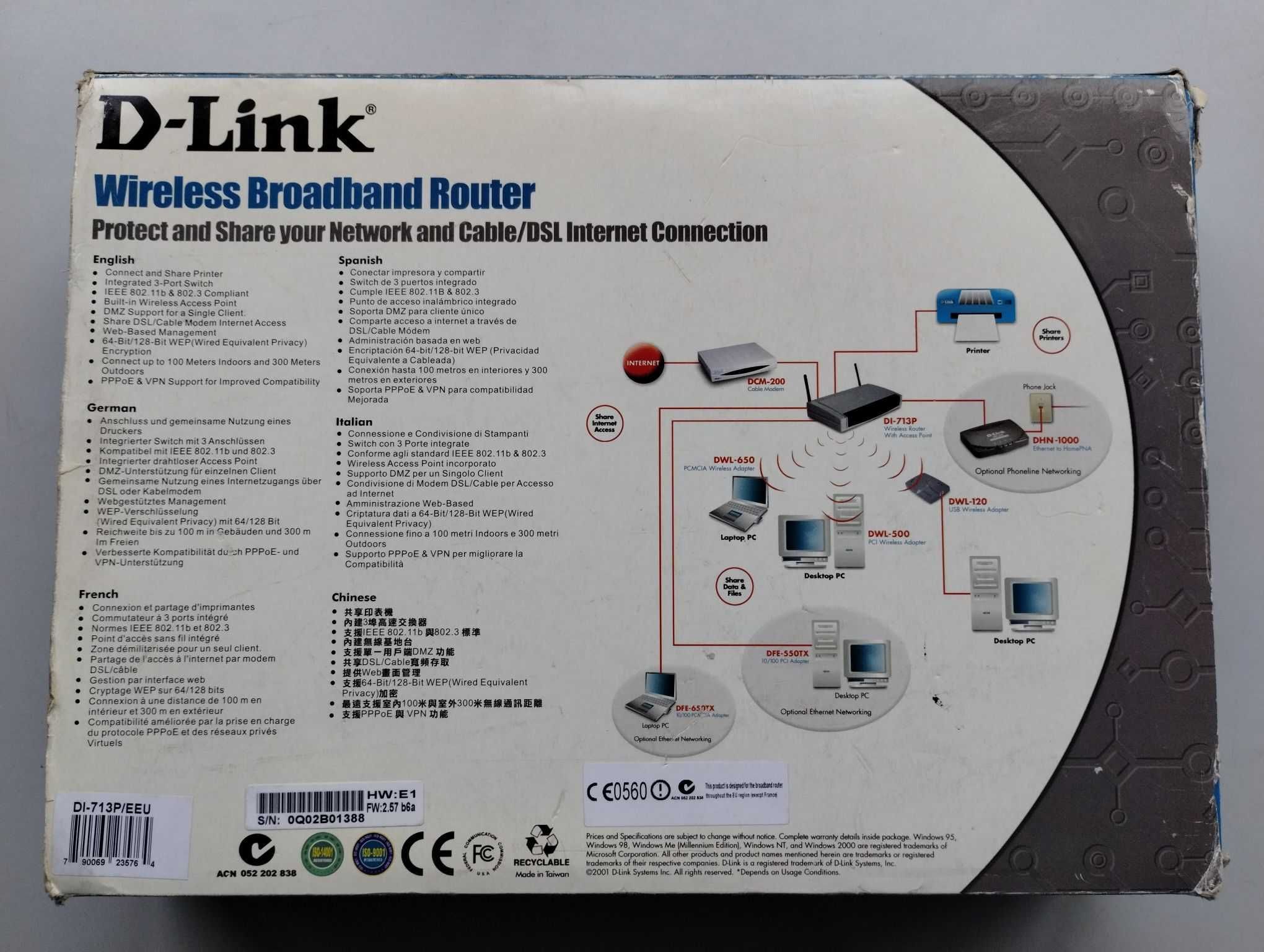 Router D-Link DI-713P Wireless Gateway