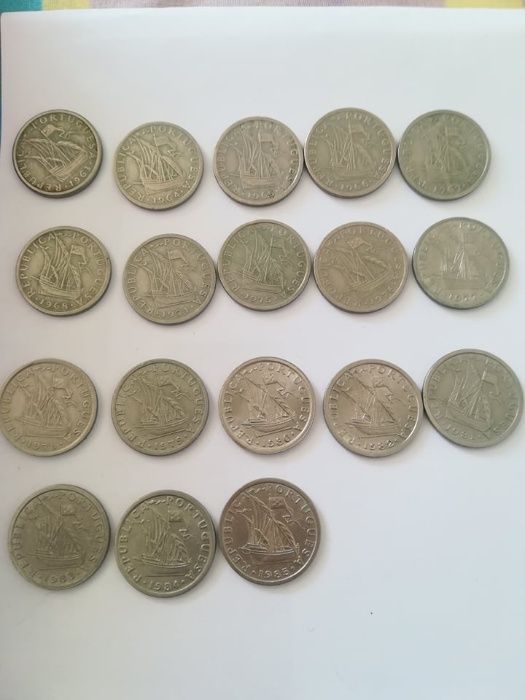Moedas da República portuguesa.