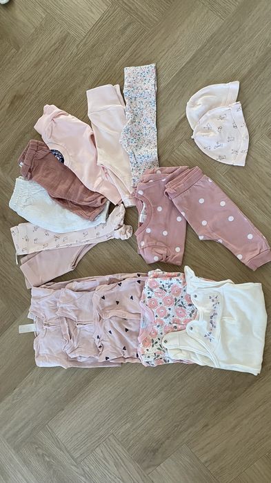 Zestaw ubranek dla dziewczynki rozm 62-16 sztuk HM Zara Newbie