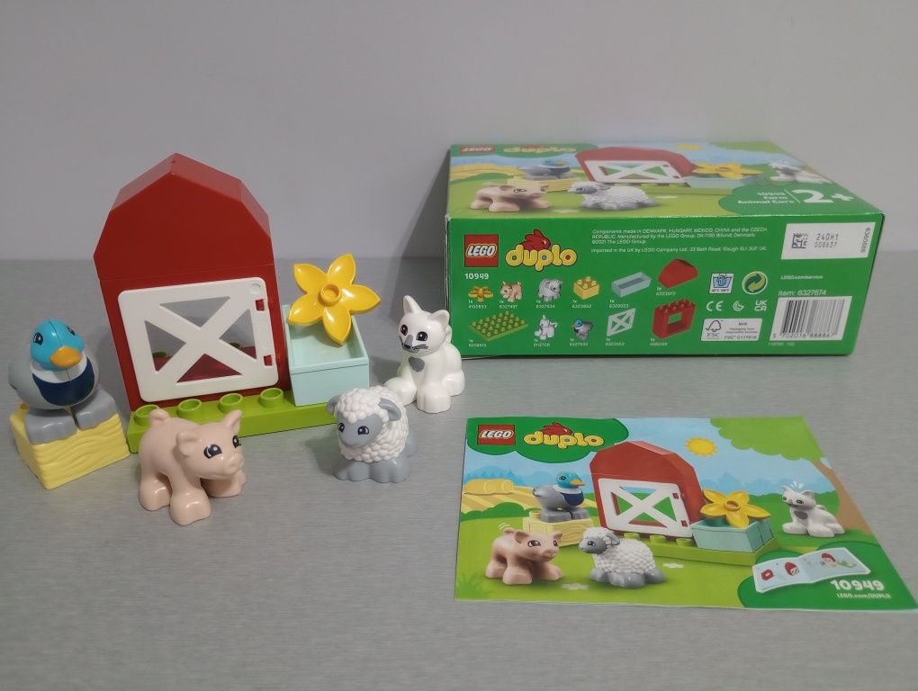 Zestaw LEGO 10949 Duplo farma zwierzęta wejście kotek owca kaczka świn