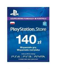 PlayStation Store PSN 140 PLN zł Klucz KOD PS5 PS4 PS3