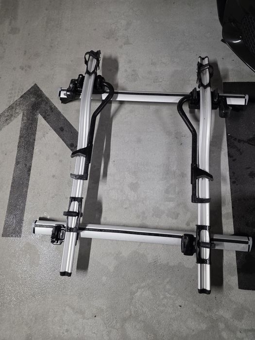 Bagażnik dachowy belki interpack 120 cm i 2x bagażnik uchwyt rowerowy