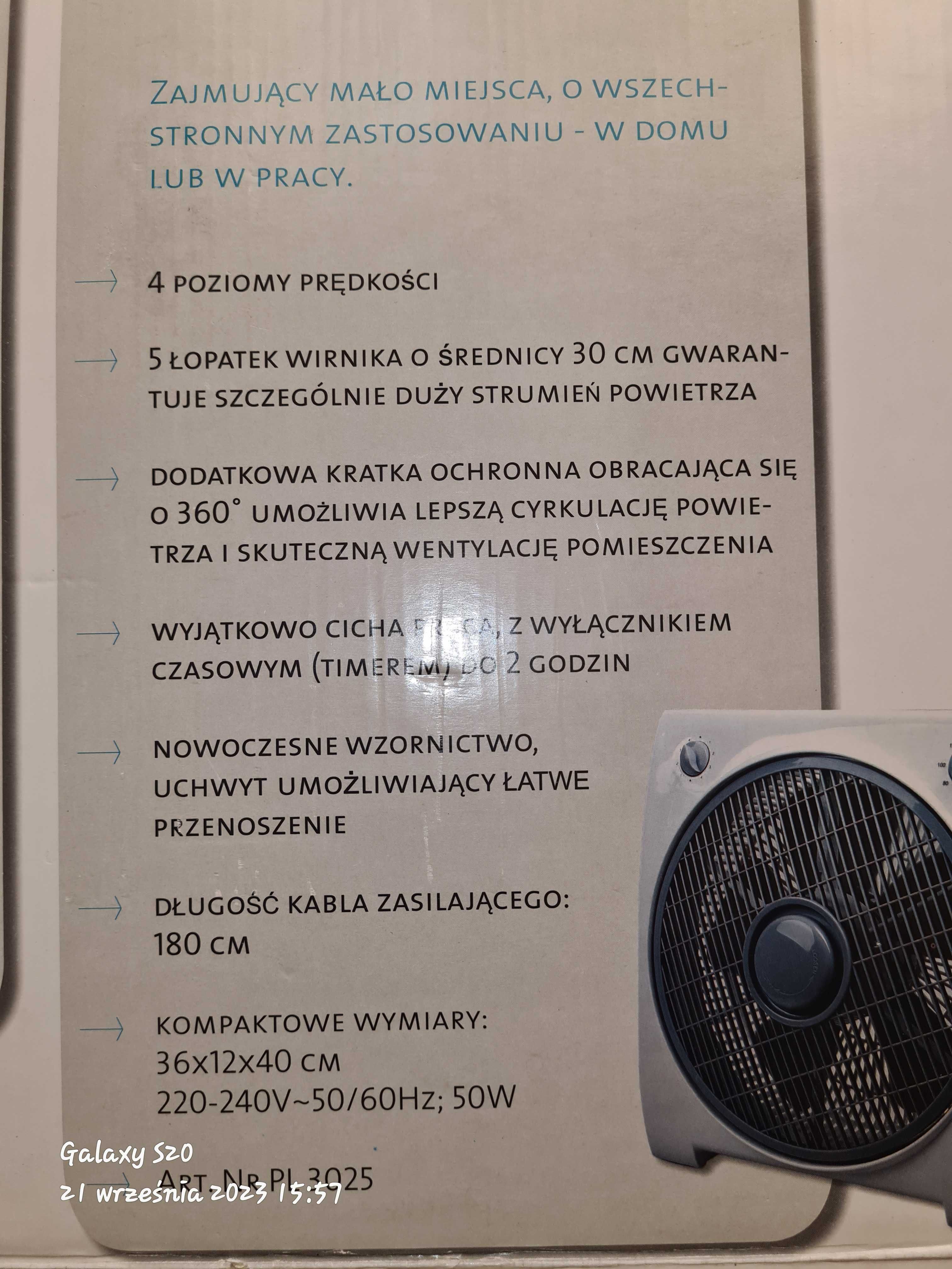 Wentylator podłogowy