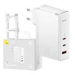 Ładowarka Sieciowa Baseus Gan5 Pro 2Xusb-C + Usb, 140W (Biała)
