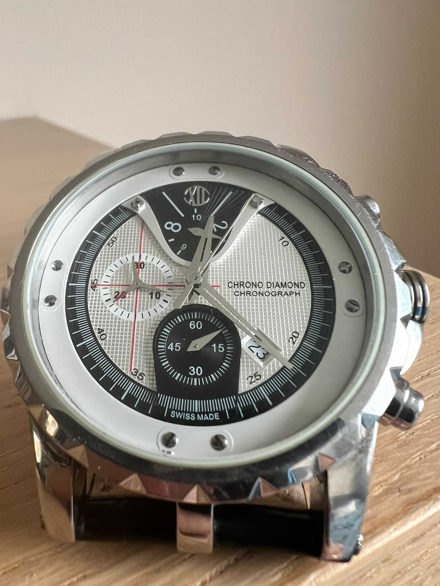 Zegarek szwajcarski Chrono Diamond 10700A Furia Steel