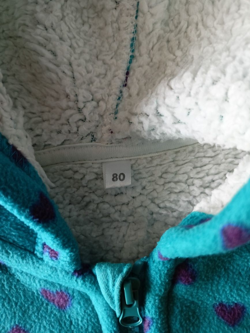 Bluza polarowa na kożuszku bardzo ciepła rozm. 80