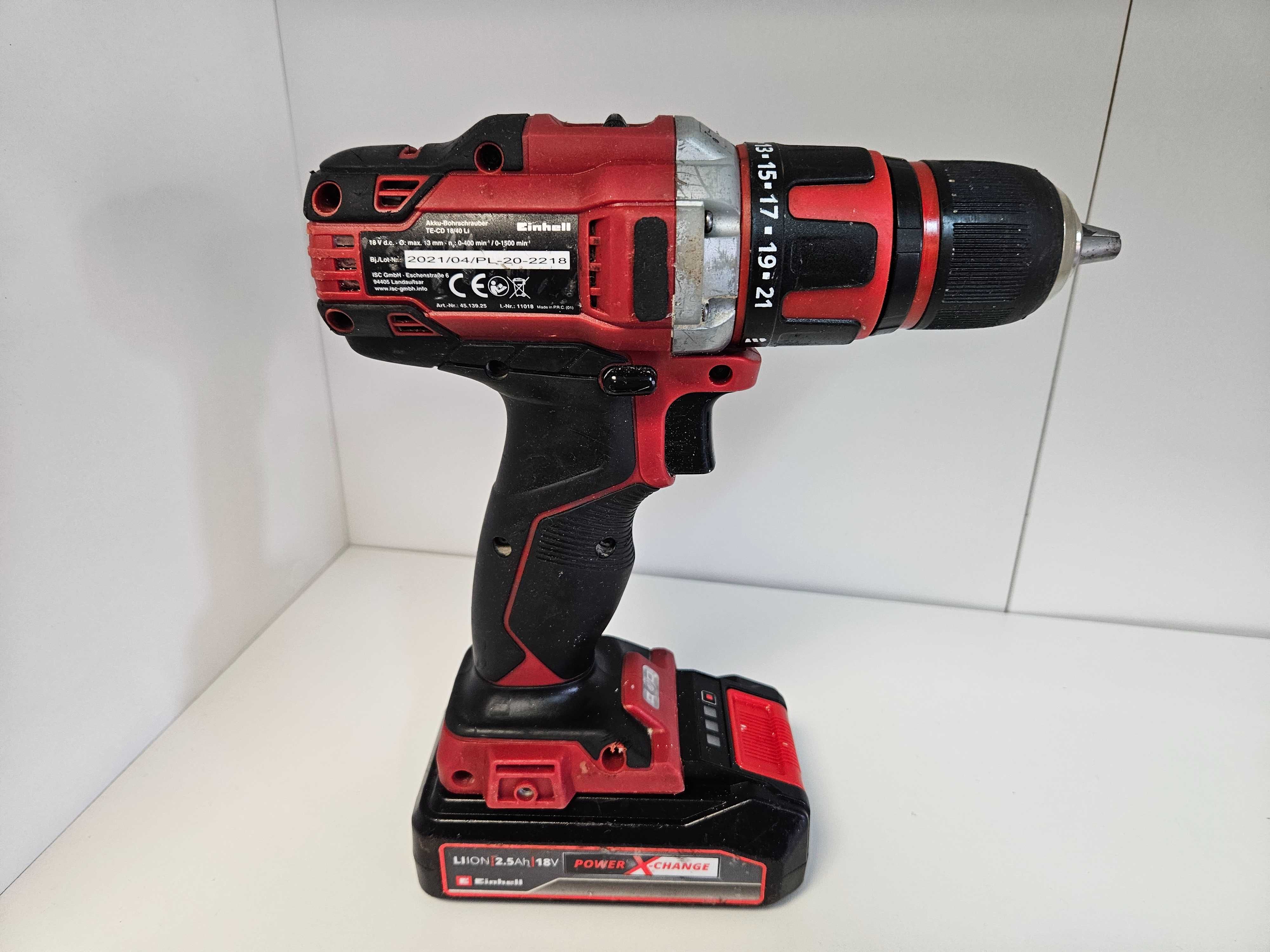 Wiertarko Wkrętarka Einhell TE-CD 18/40 Li + Akumulator + Ładowarka