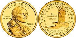 Монета 1 долар США