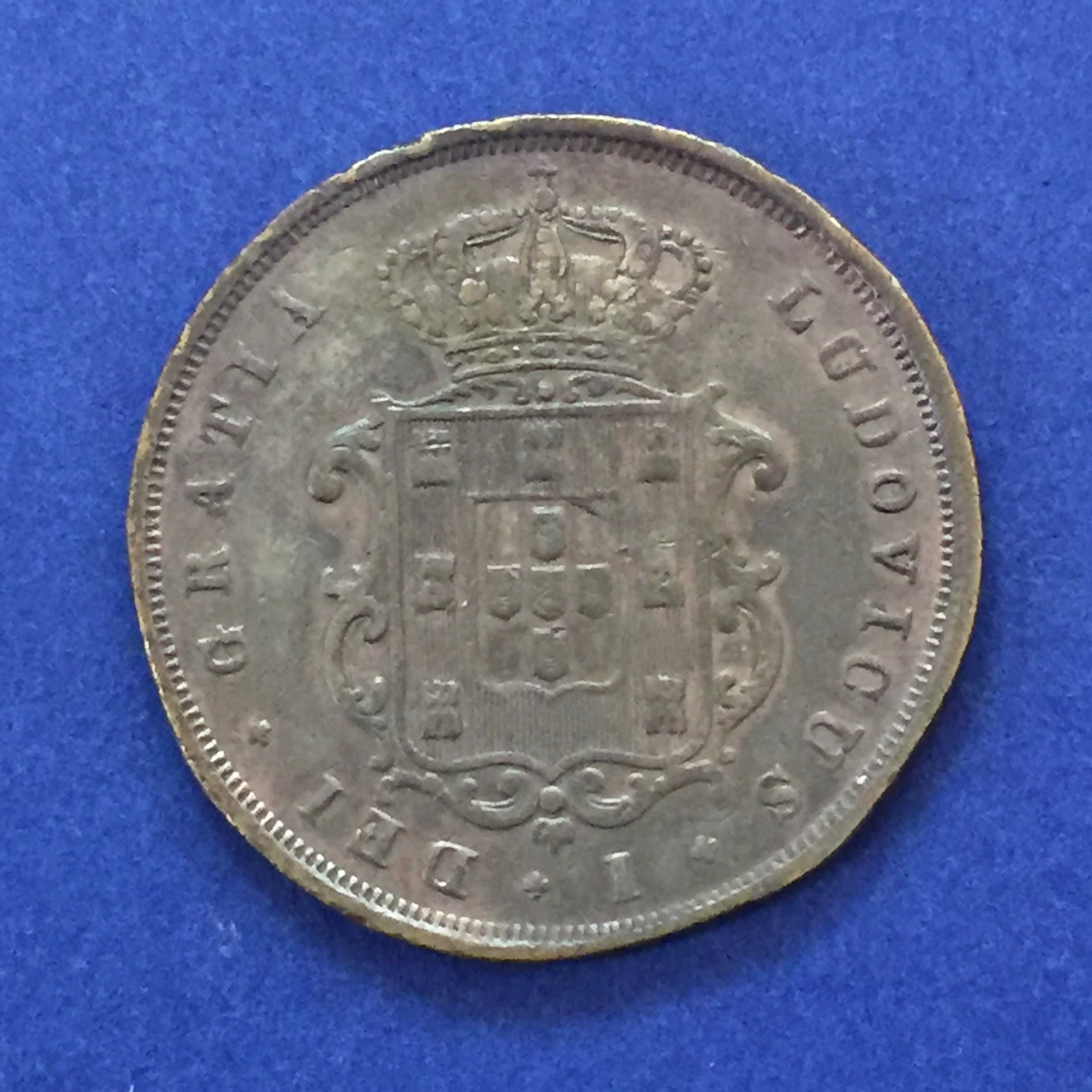 X (10) Réis 1873 - D. Luis - cunhada para Angola - PORTES GRÁTIS