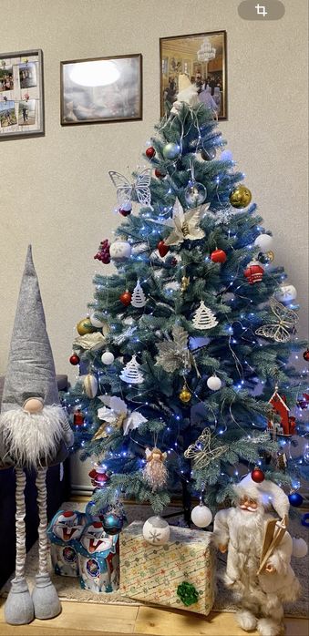 Ялинка штучна срібна 1.80