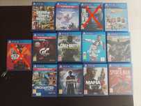 Gry na Play station 4 (mafia3, GTA5, spider Man, uncharted, CoD))