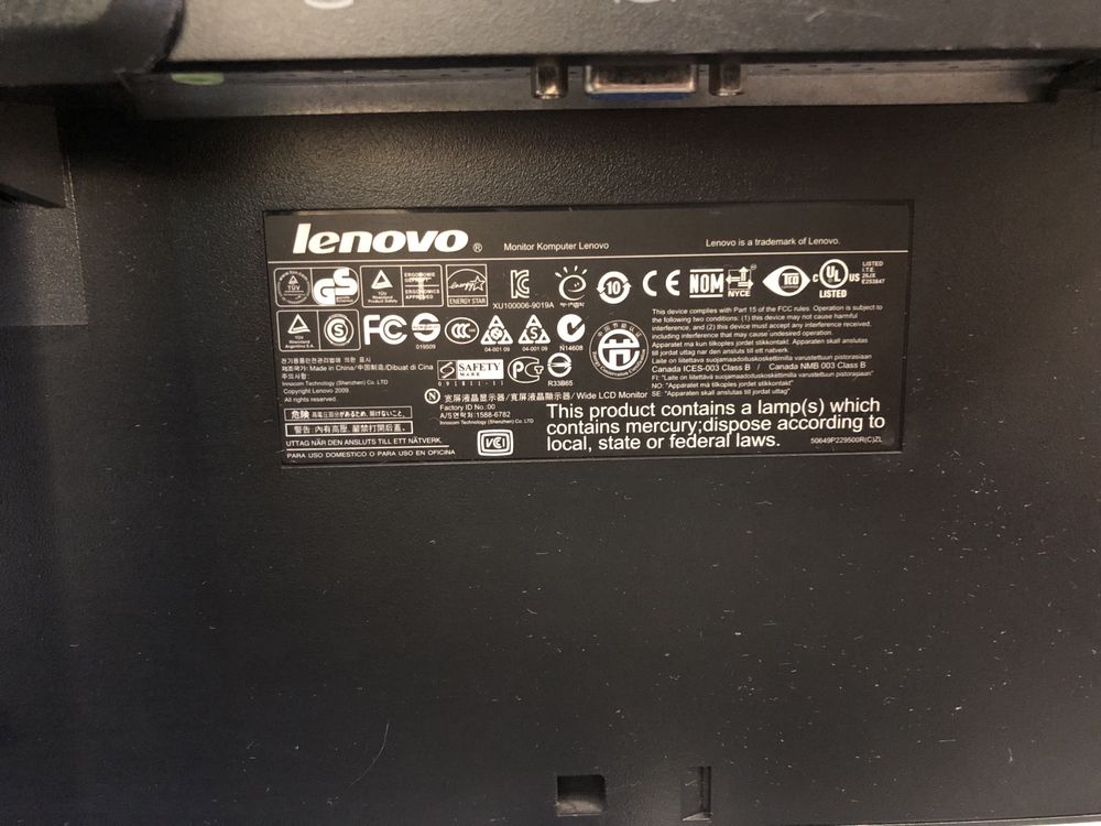 монитор Lenovo L2251pwd