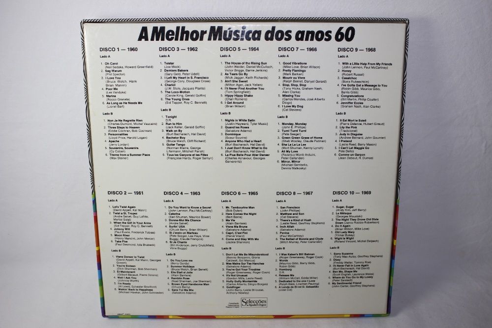 Coletânea - A melhor Musica dos ANOS 60 (10 discos vinil lps)