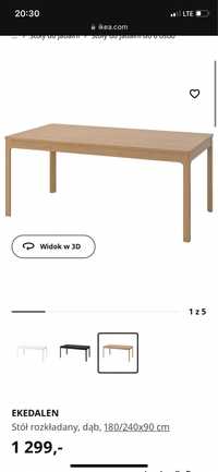 Blat stołu IKEA Ekedalen 180x90 kolor dąb naturalny okleina dębowa