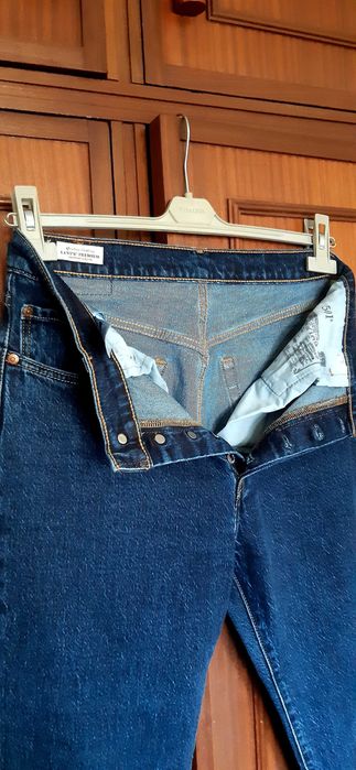 Levis 501 azul escura meclada mulher