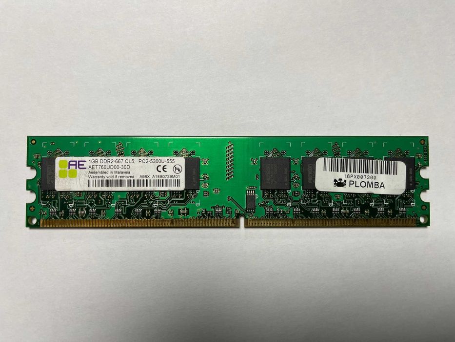 Pamięć RAM 2x 1GB DDR2