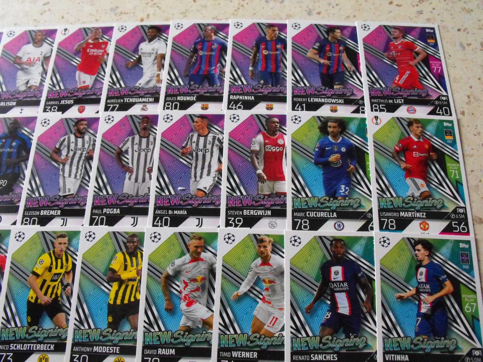 topps Match Attax 2022/23, KOMPLET karty NEW SIGNING !!! NOWE !!!