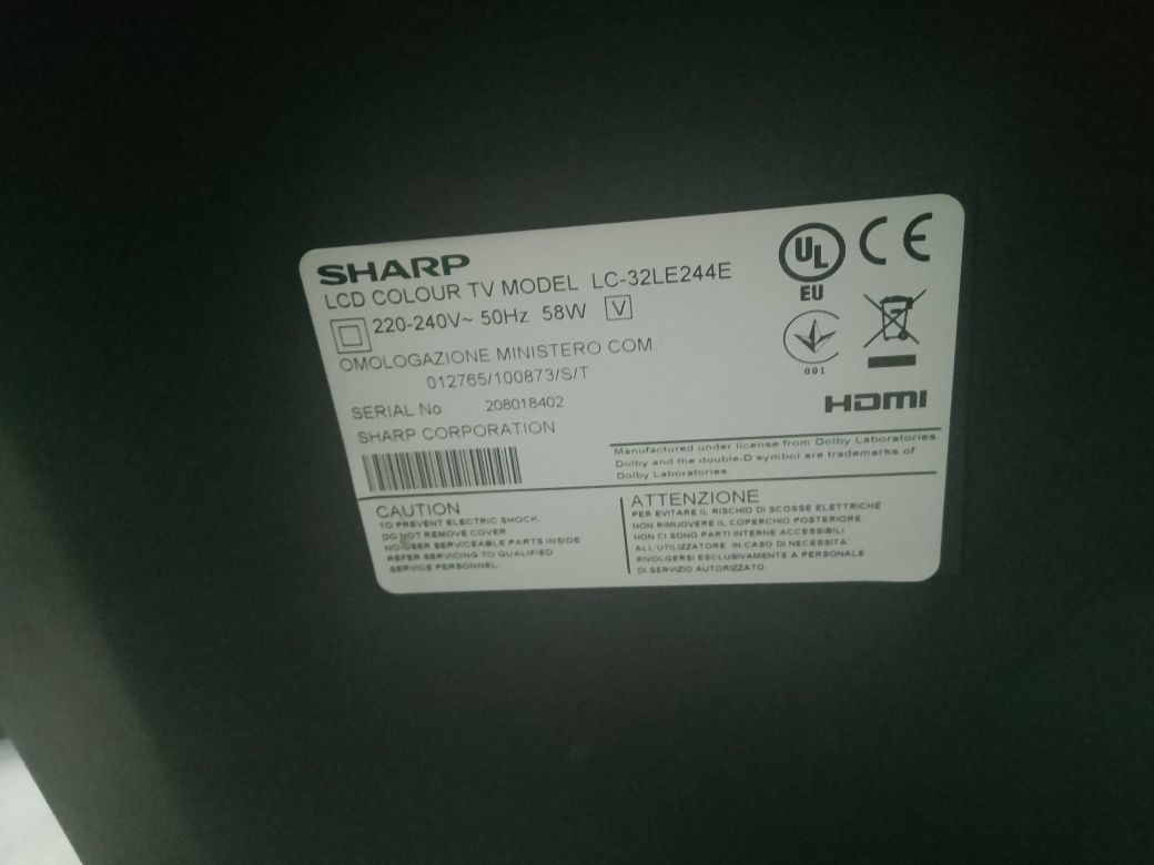 Telewizor sharp sprawny