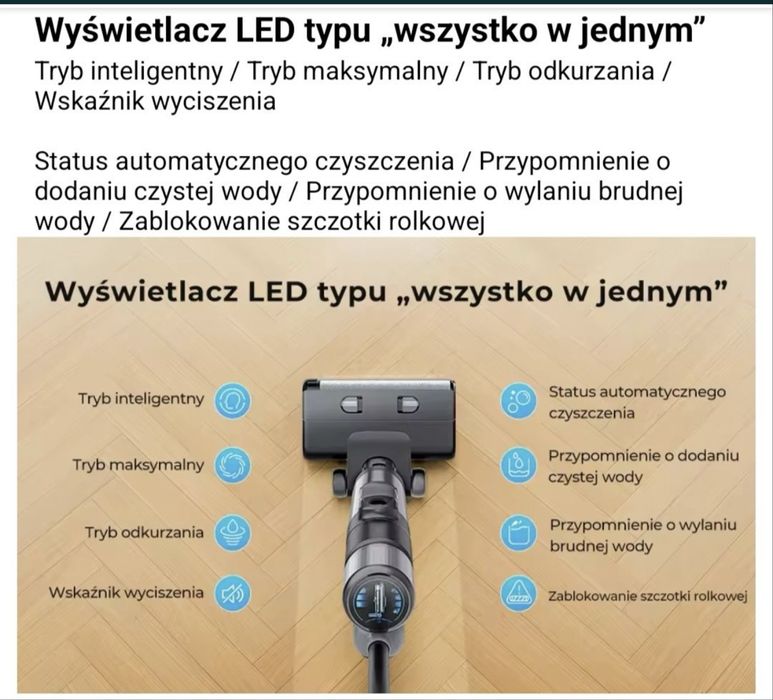 Odkurzacz laresar M3 odkurza na mokro i sucho, samoczyszczenie sztotek