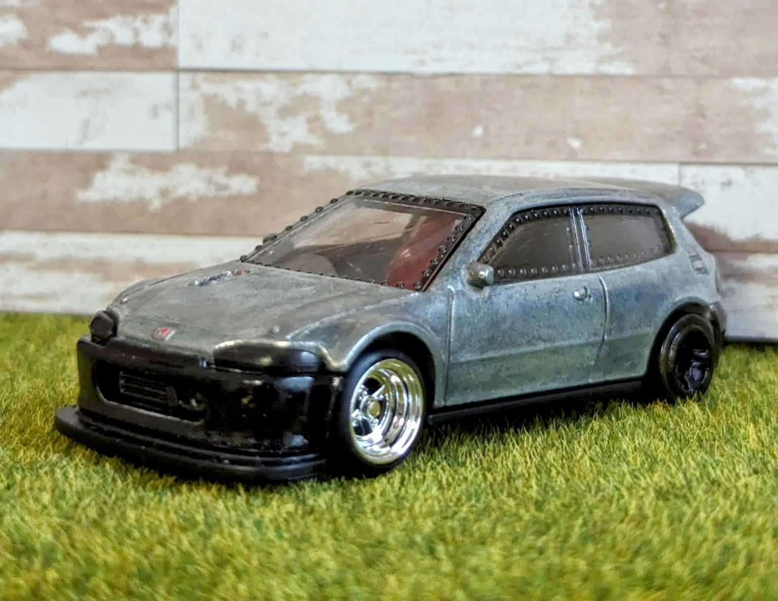 Hot Wheels Honda Civic Custom + Custom gumowe koła chrom