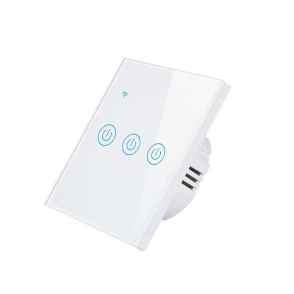 Interruptor Touch de Luz – ZIGBEE Branco (3 Teclas)