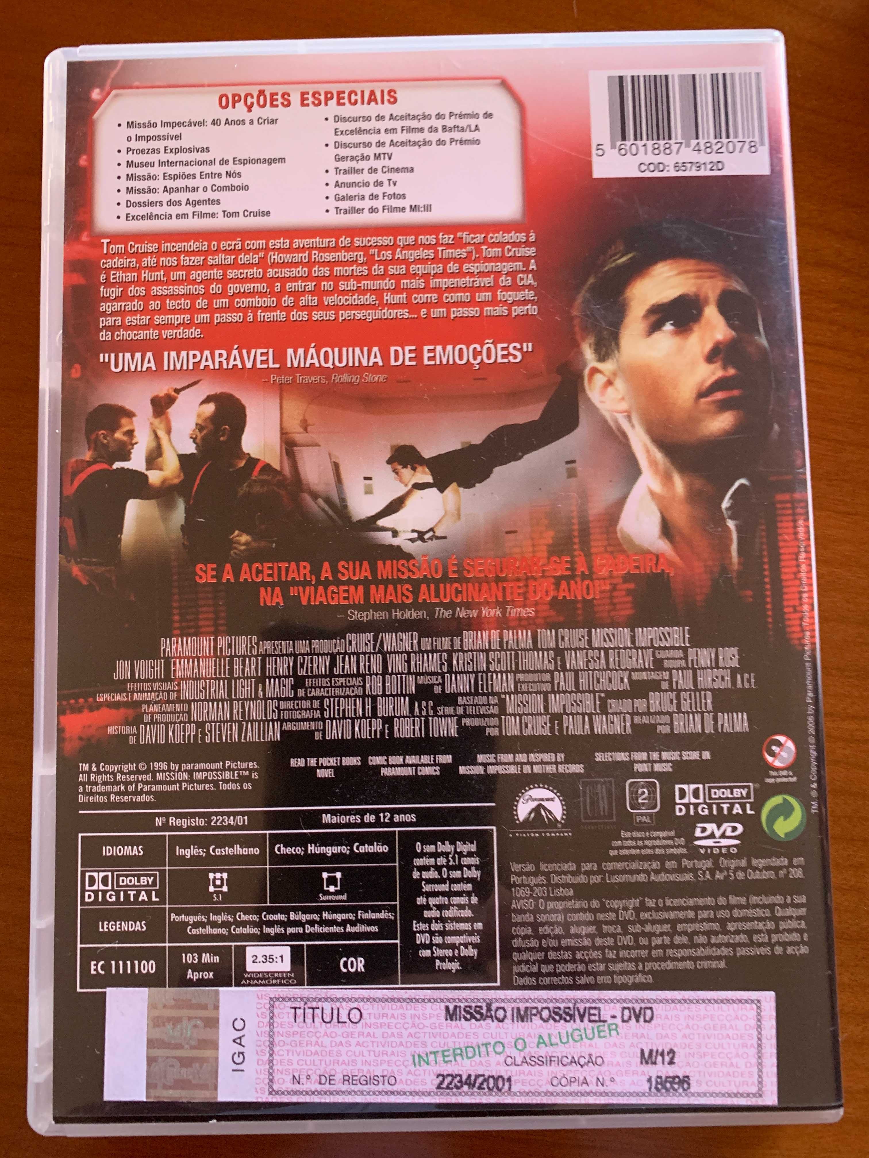 DVD Missão Impossível I, II e III