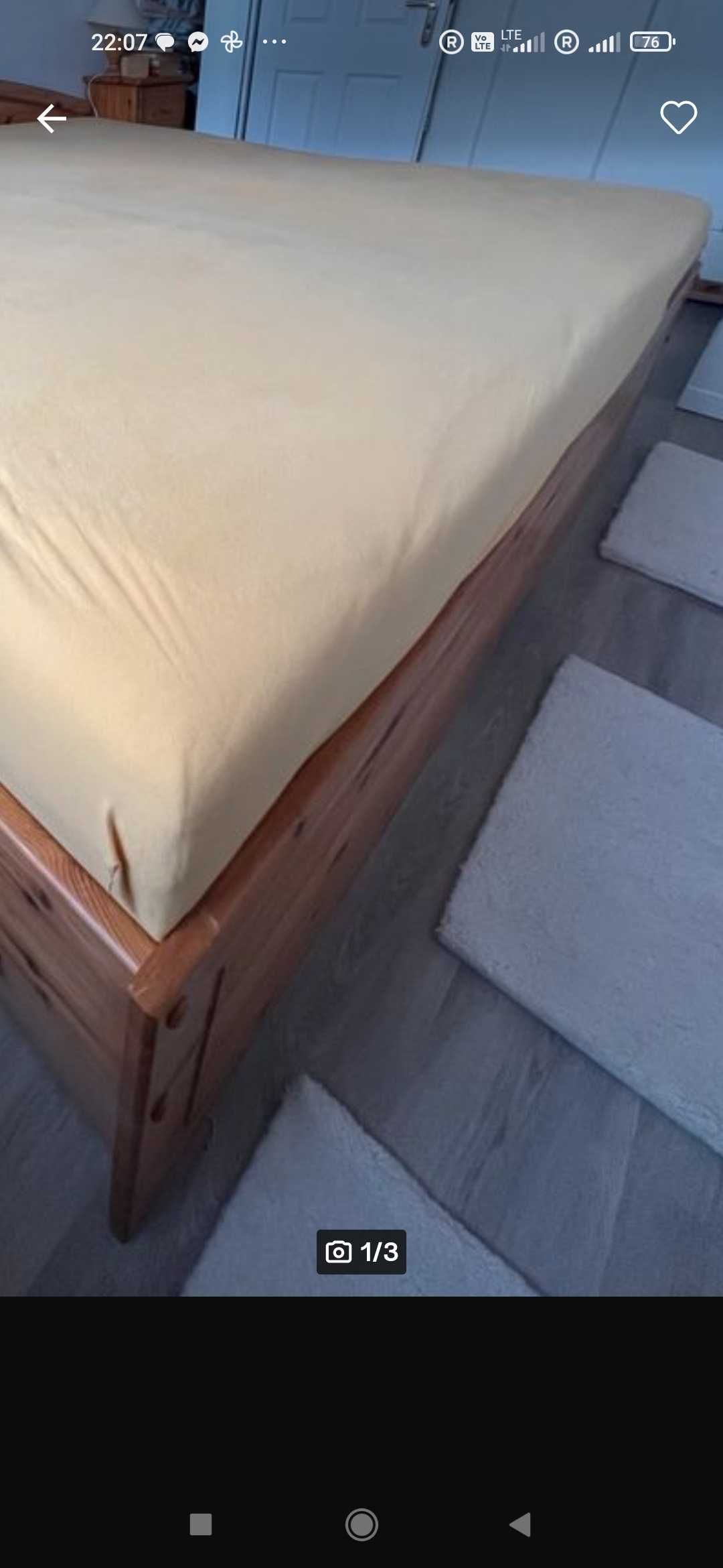 Łóżko 2x2 drewniane sosnowe