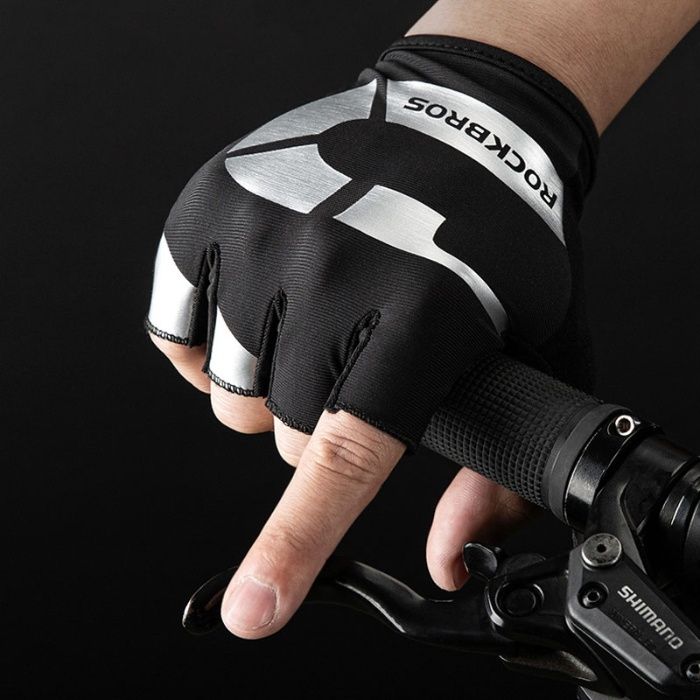 Велоперчатки без пальців Rockbros чорні S220BK велосипедные перчатки