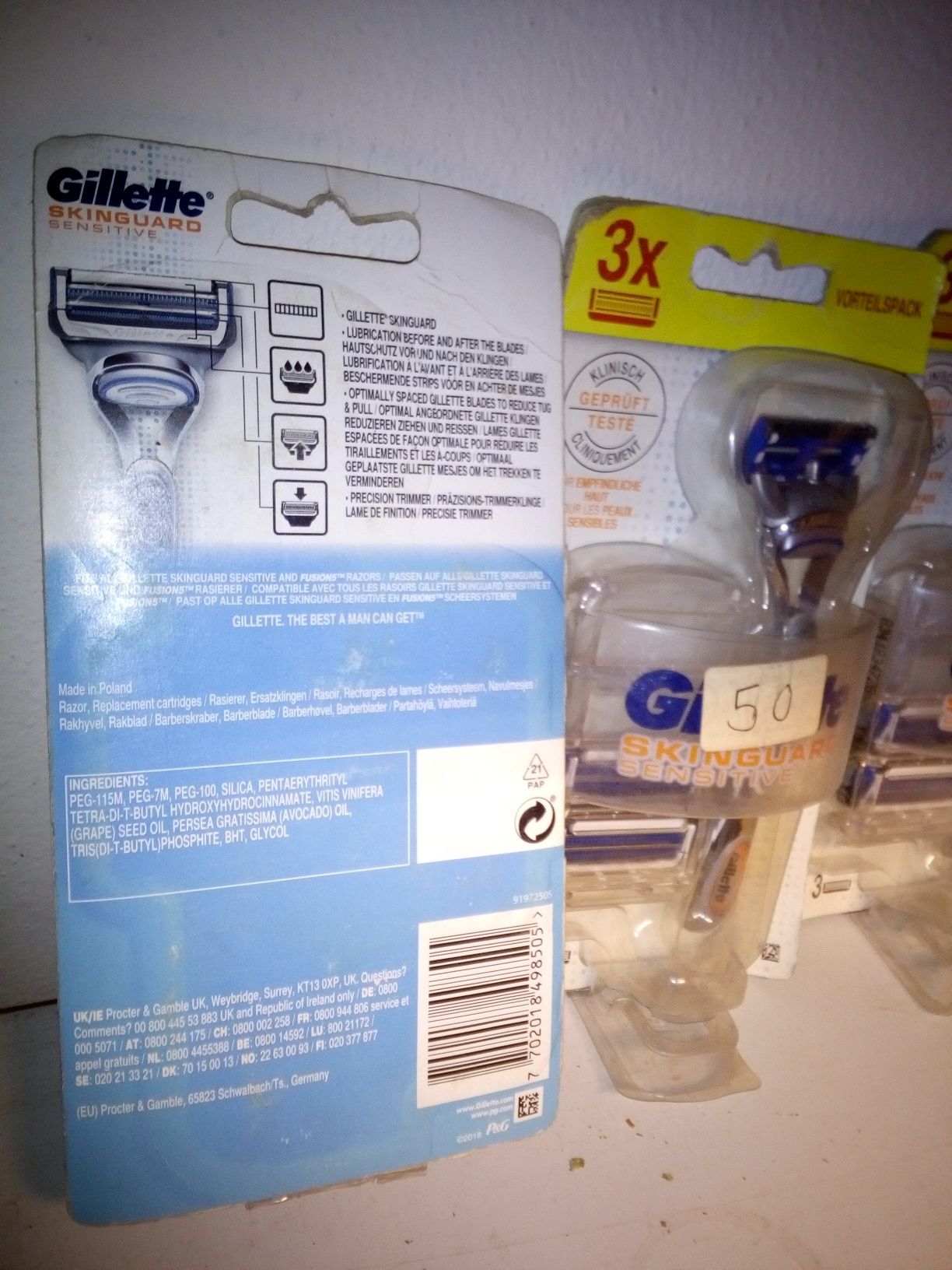 Gillette Skinguard zestaw maszynka + 3 nożyki