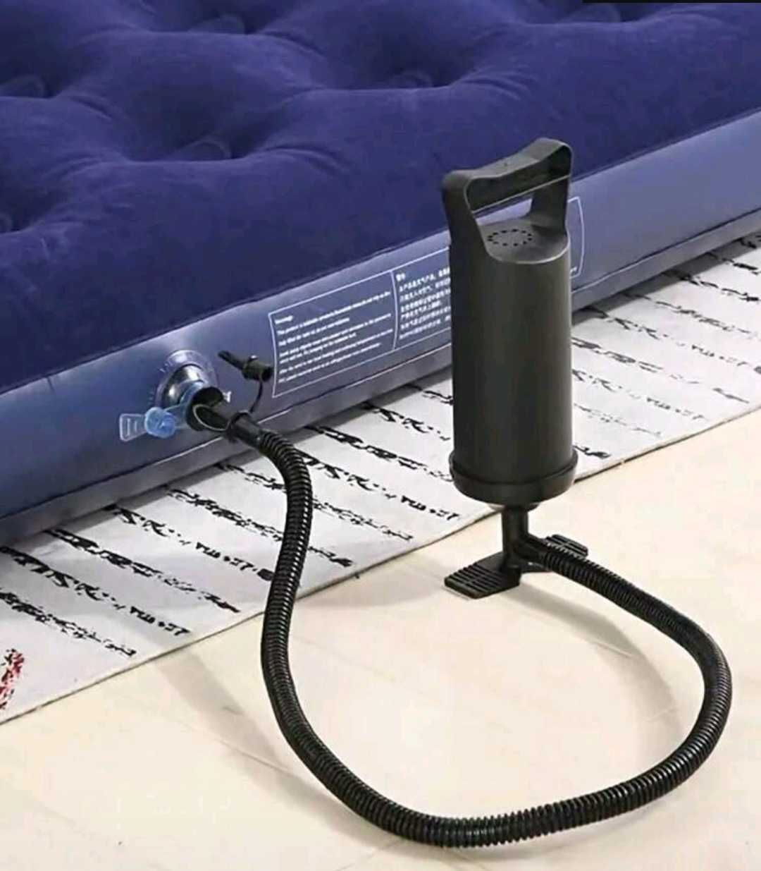 Colchão almofadado+bomba de ar com 3 adaptadores