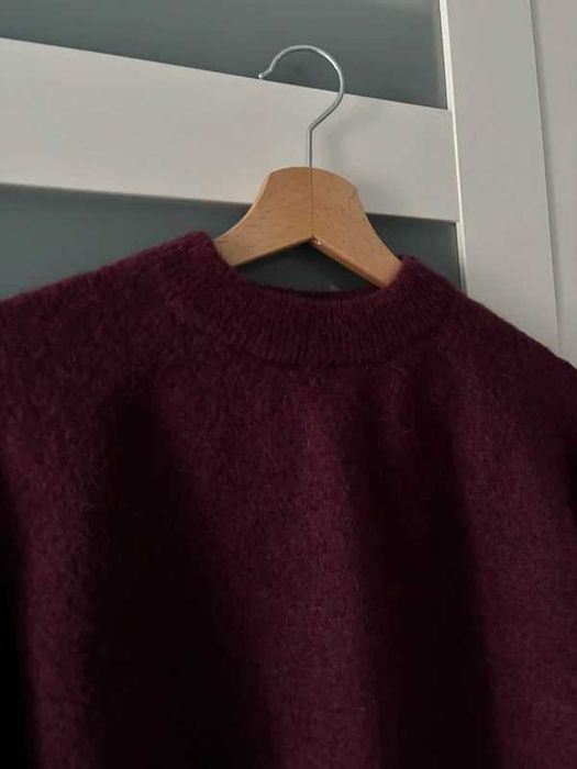 Zara burgundowy sweter wełna, alpaka NOWY