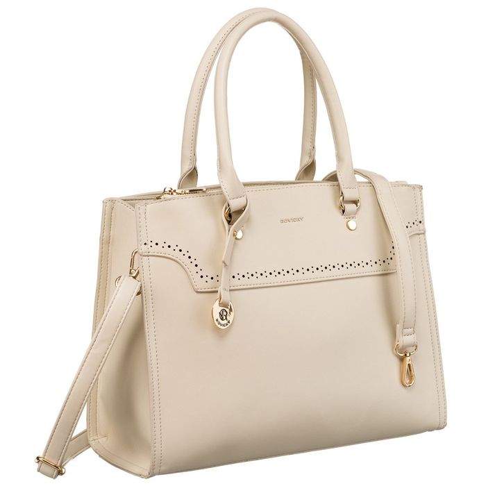 elegancka, klasyczna torebka damska ze skóry ekologicznej - rovicky