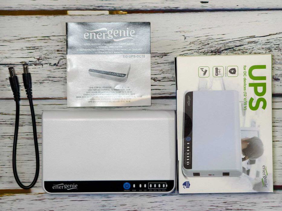ДБЖ EnerGenie EG-UPS-DC18, 12V/15V (EG-UPS-DC18)