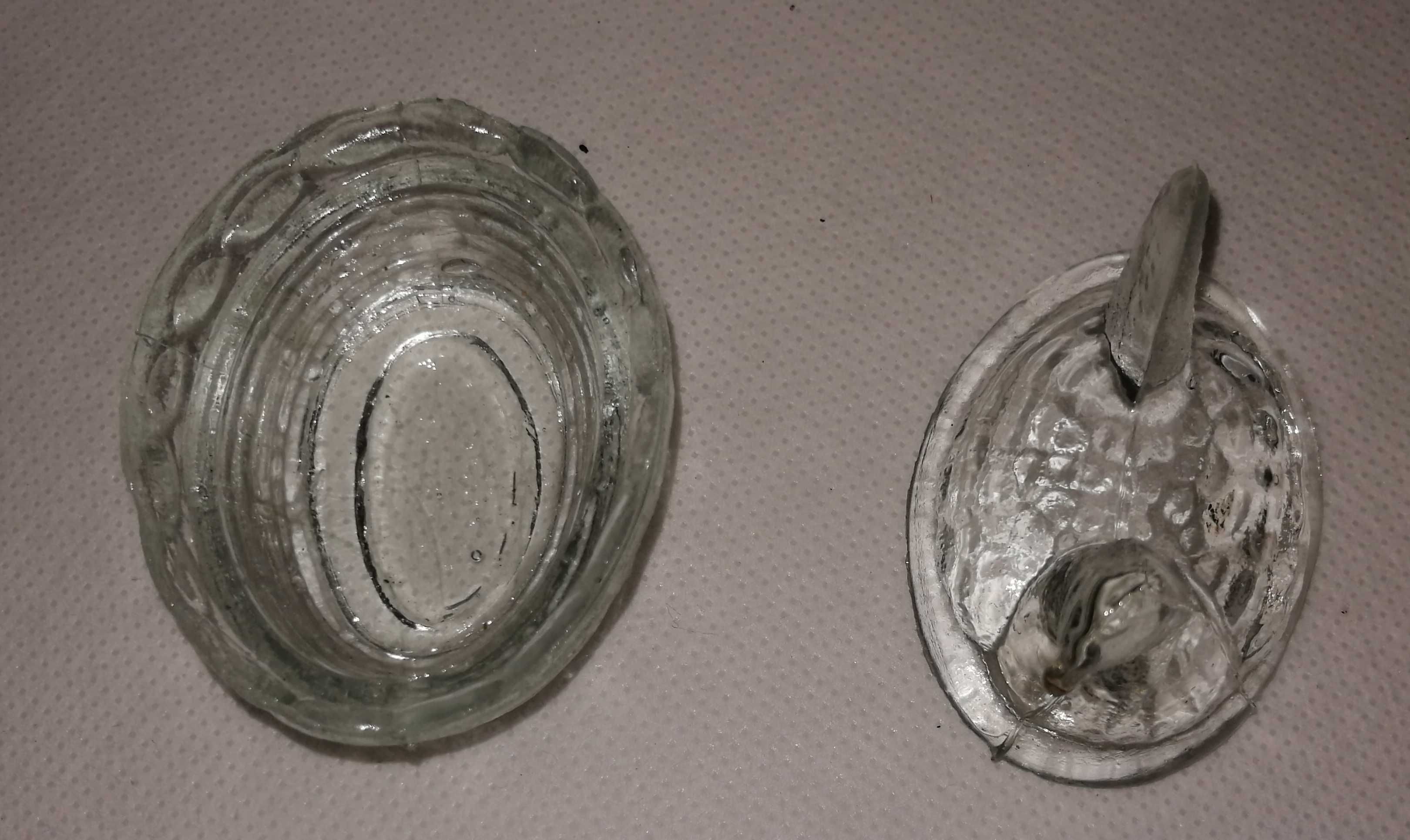 Kura mini kurka solniczka szklana Ząbkowice PRL stan bdb
