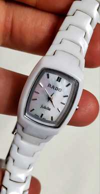 Фирменные часы "Rado" Swiss made в белом корпусе на браслете не ссср