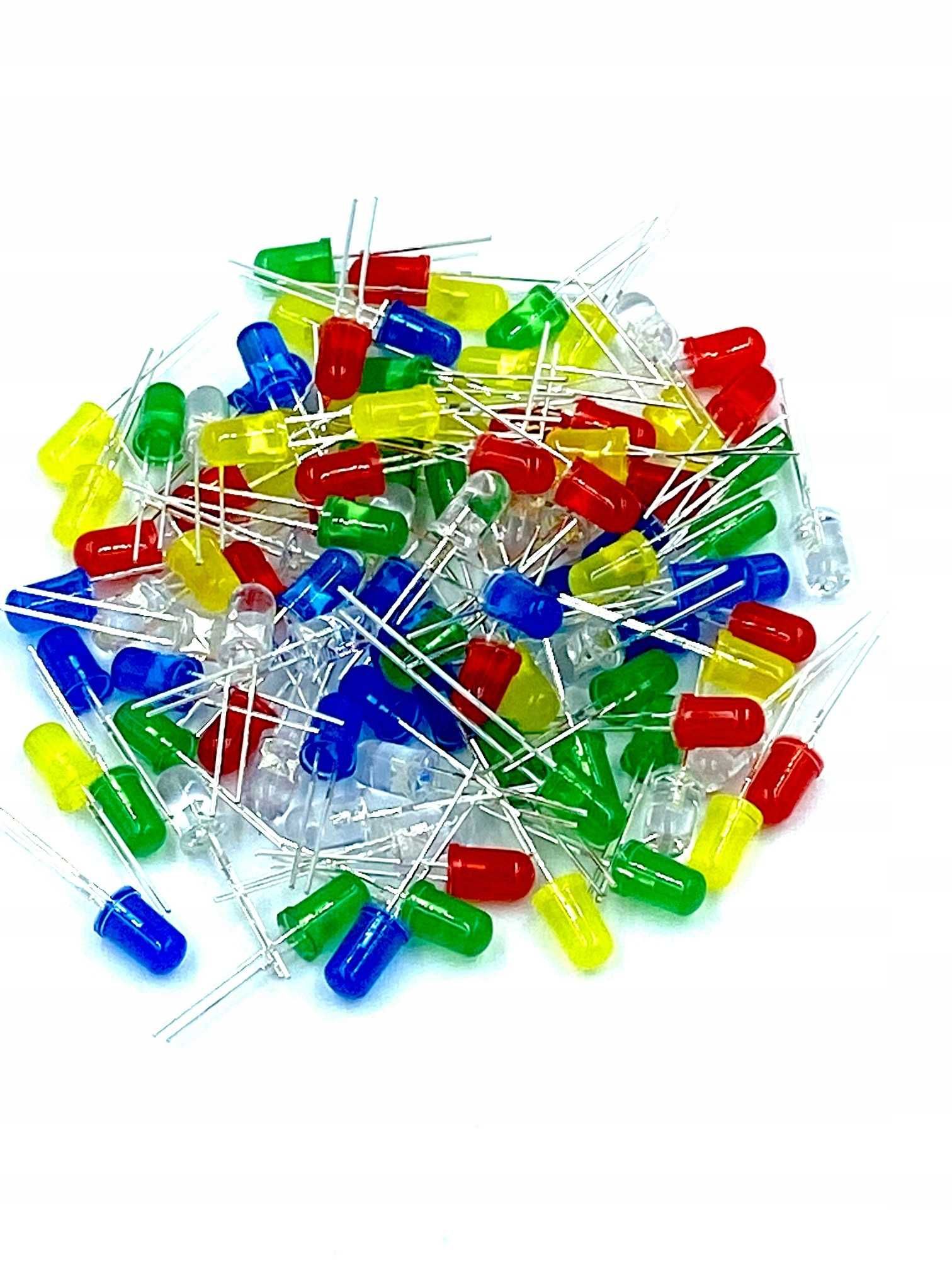 Zestaw diod LED 5mm RGB + białe 100szt. MIX