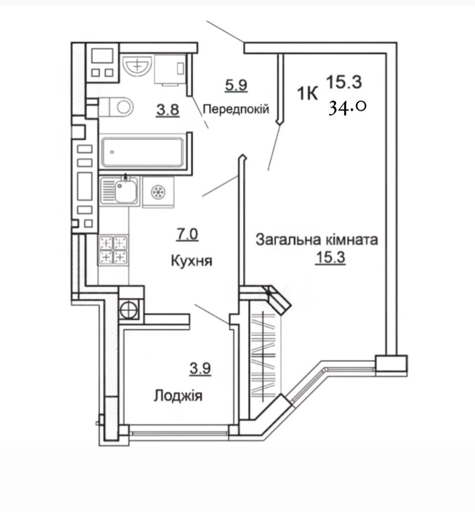Знижка! Готовий будинок Квартира з УКРИТТЯМ 34,1м2 без Комісії