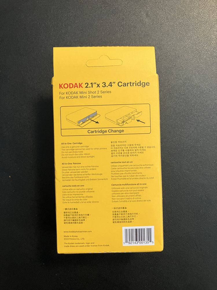 Cartridge Kodak 2.1x3.4 for kodak mini shot