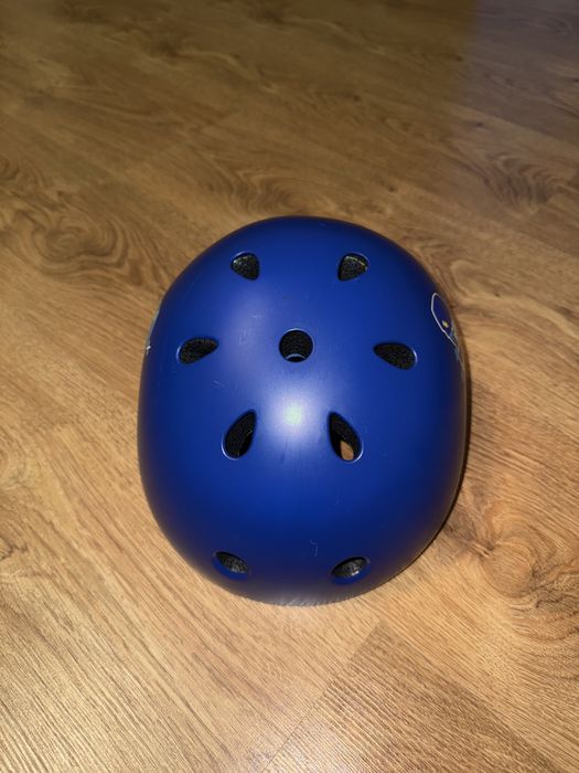 Kask dziecięcy regulowany na rolki, deskorolkę, rower niebieski Oxelo