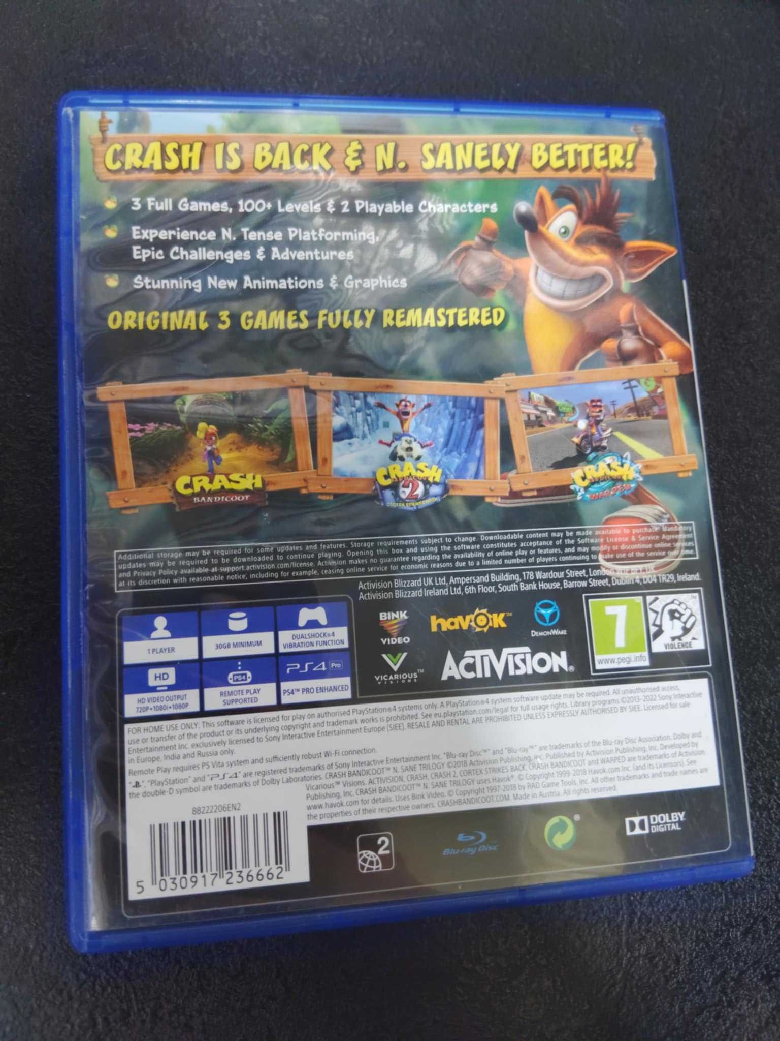 Crash Bandicoot: N. Sane Trilogy PS4 eng ps5 2