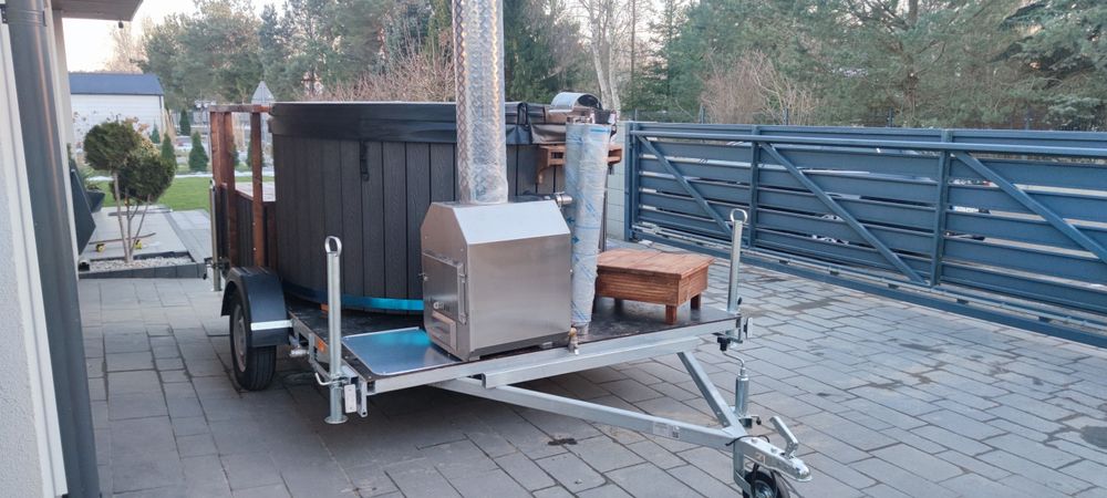 Balia ogrodowa na przyczepie