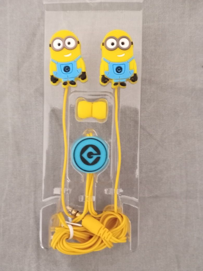 Minions In ear phones fones PORTES GRÁTIS