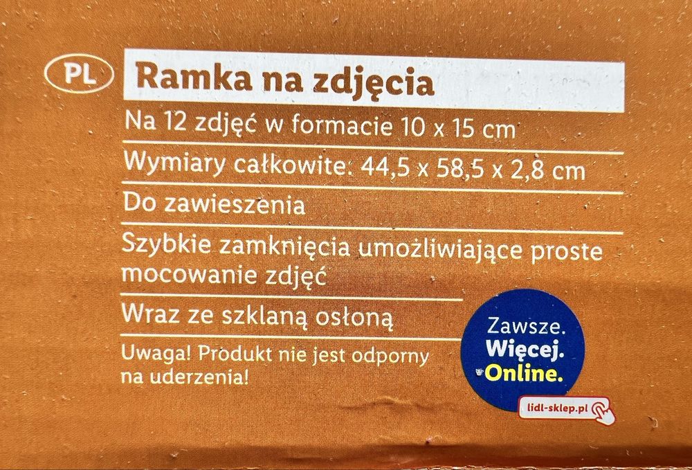 Ramka na zdjecia - na 12 sztuk, nowa