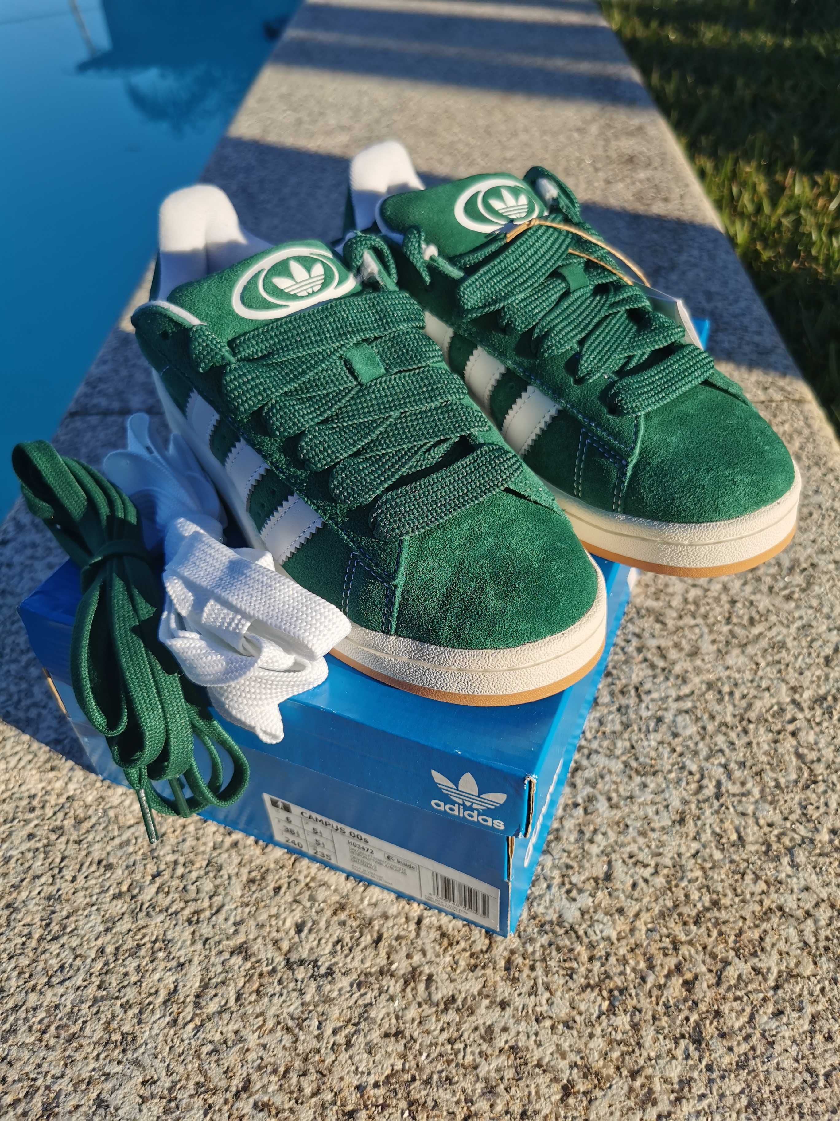 Adidas Campus 00s Dark Green Cloud White