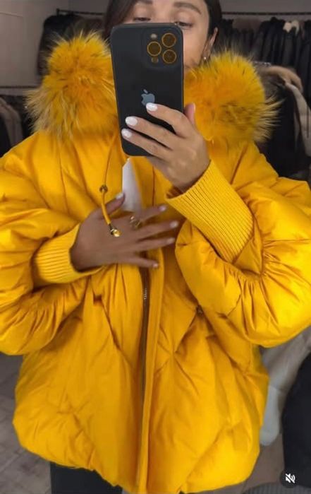Kurtka musztarda oversize