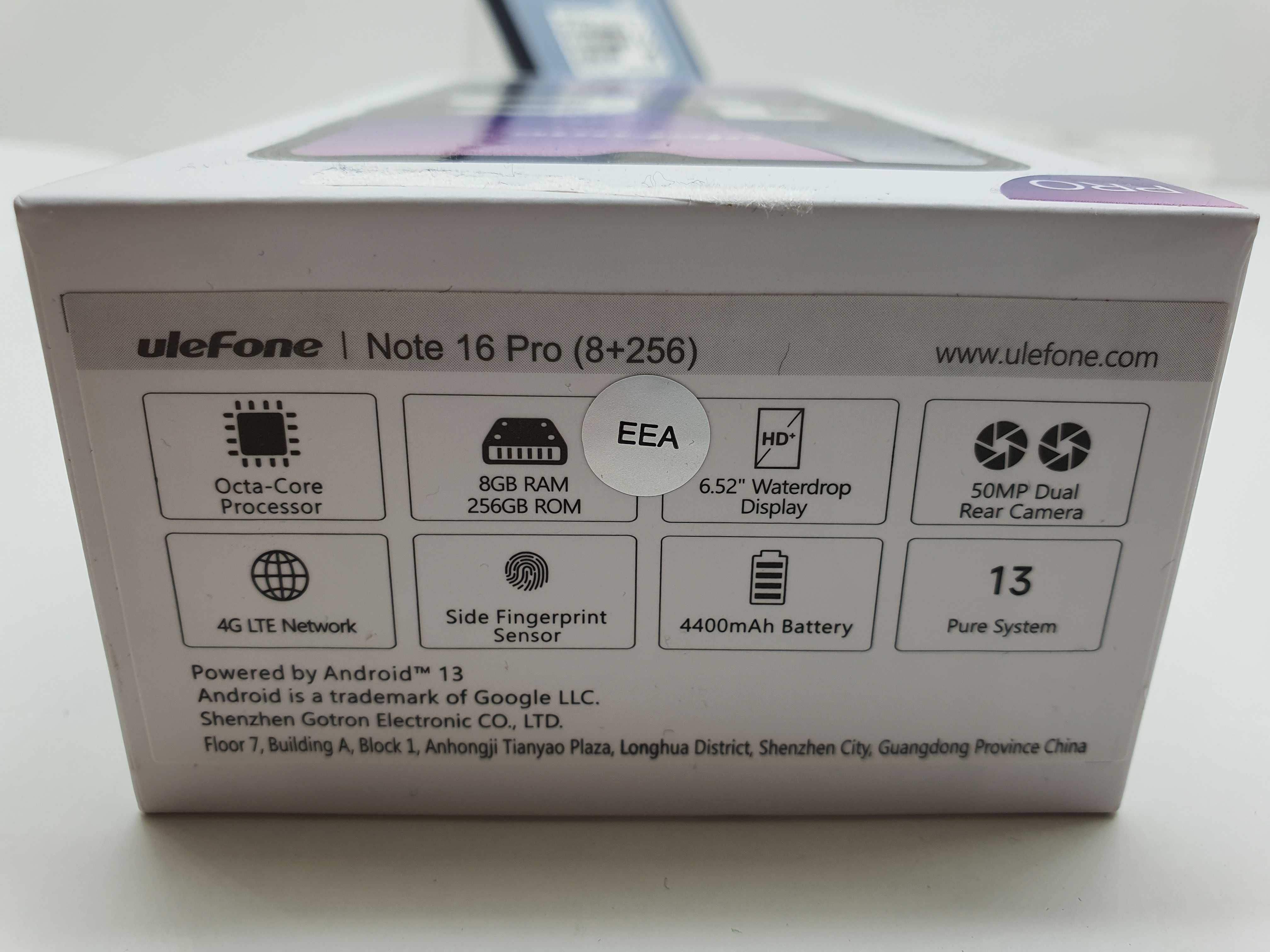Smartfon Ulefone Note 16 Pro 8GB/256GB Czarny